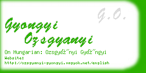 gyongyi ozsgyanyi business card
